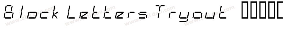 Block Letters Tryout字体转换